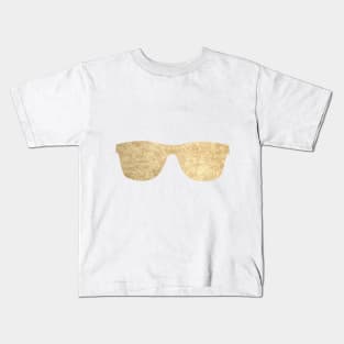 Sunglasses - golden faux foil Kids T-Shirt